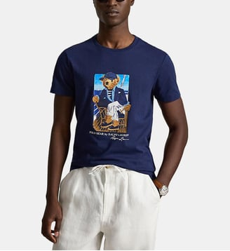 T-shirt droit Polo Bear Custom Slim Fit - Polo Ralph Lauren - Bleu