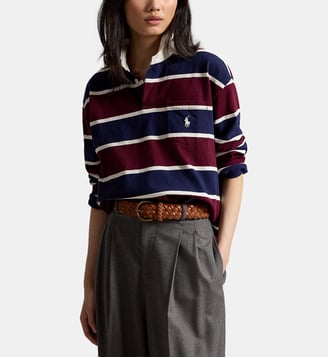 Polo à manche longue en coton signature - Polo Ralph Lauren - Multicolore