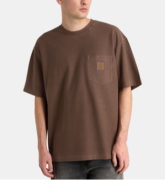 T-shirt oversize signature à poche en coton bio - Carhartt WIP - Marron