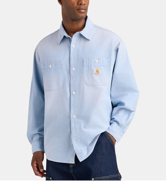 Chemise droite Painter coton - Carhartt WIP - Bleu clair