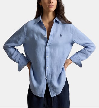 Chemise classique en lin - Polo Ralph Lauren - Bleu