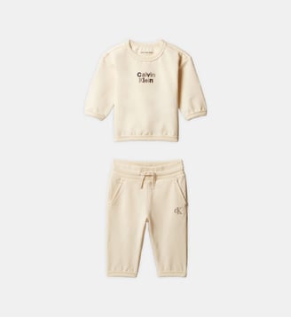 Ensemble pull et pantalon signature - Calvin Klein - Écru