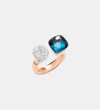 Bague - Topaze et diamants - Pomellato - Bleu