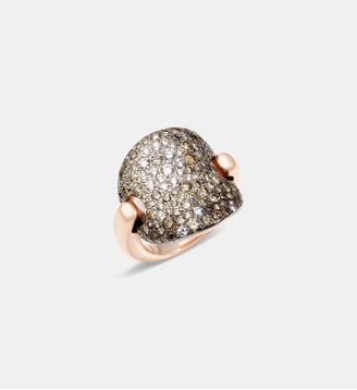 Bague en or rose et diamants cognac - Pomellato - Marron
