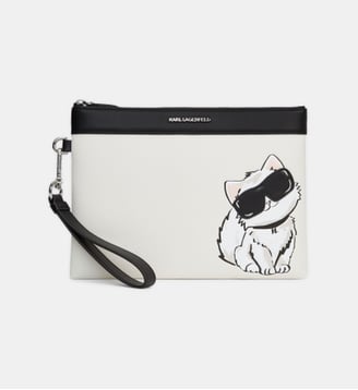 Pochette Choupette zippée - Karl Lagerfeld - Blanc
