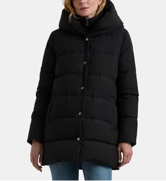 Doudoune à capuche effet matelassé - Lauren Ralph Lauren - Black