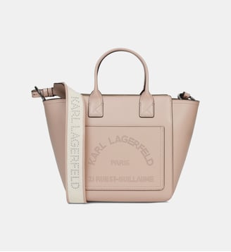 Sac cabas cuir - Karl Lagerfeld - Rose poudre