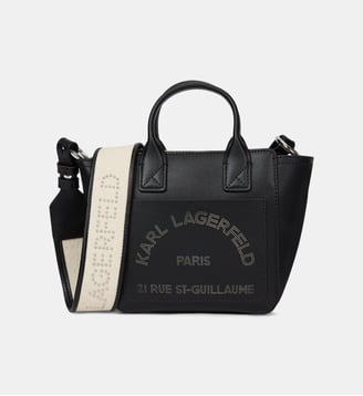 Sac cabas cuir signature - Karl Lagerfeld - Noir