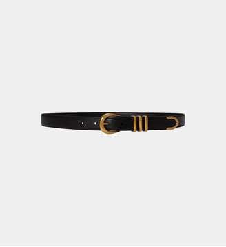 Ceinture à boucle en cuir - Lauren Ralph Lauren - Black