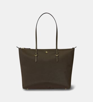 Sac cabas moyen Keaton signature - Lauren Ralph Lauren - Vert foncé