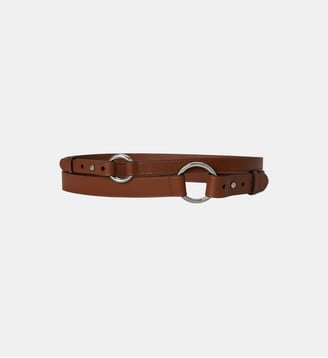 Ceinture à boucles en cuir - Lauren Ralph Lauren - Camel