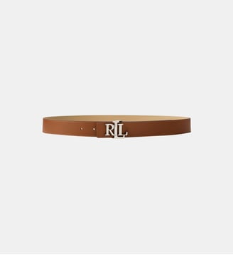 Ceinture réversible en cuir signature - Lauren Ralph Lauren - Tan