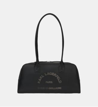 Sac bowling cuir signature - Karl Lagerfeld - Noir