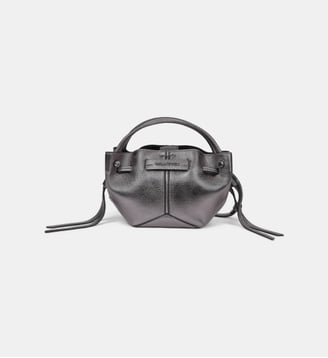 Sac seau effet grainé - Karl Lagerfeld - Argenté