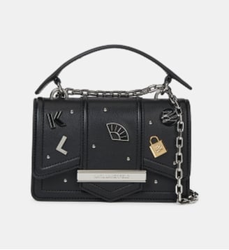 Sac pochette cuir - Karl Lagerfeld - Noir