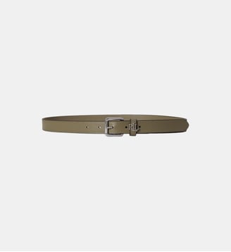 Ceinture fine passant en cuir signature - Lauren Ralph Lauren - Sage green