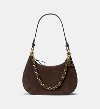 Sac à main en cuir signature - Lauren Ralph Lauren - Marron