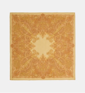 Carré paisley soie mélangée - Lauren Ralph Lauren - Orange