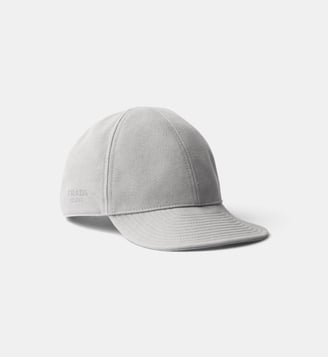 Casquette de baseball en denim - Prada - Gris