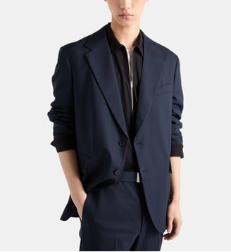 Chemise droite en coton - Prada - Noir