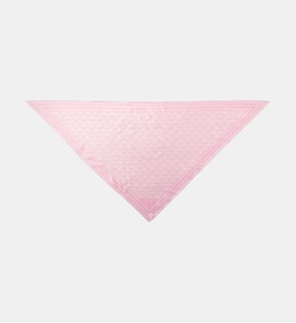 Écharpe en soie imprimée - Prada - Rose