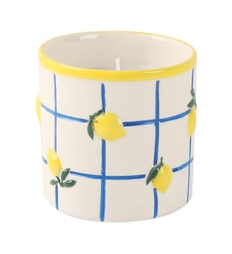 Bougie parfumée - Citron Jasmin - Opjet - Blanc