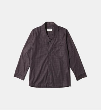 Haut de pyjama boutonné en coton organique - CDLP - Noir et violet