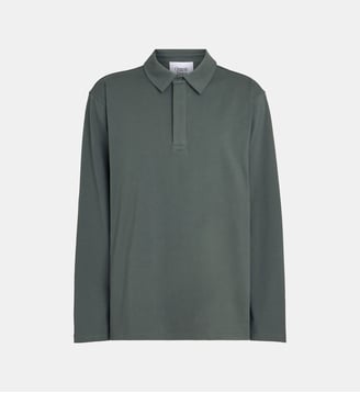 Polo Extra Heavy à manches longues - Organic Basics - Gris foncé