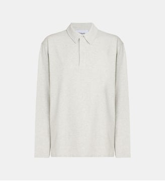Polo Extra Heavy à manches longues - Organic Basics - Gris clair