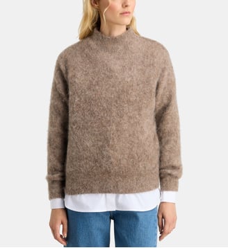 Pull Fido R laine et mohair mélangés - Galeries Lafayette - Taupe