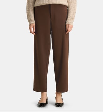 Pantalon droit Flint chevrons - Galeries Lafayette - Marron