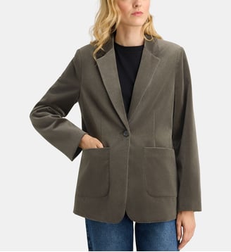 Veste droite Fresk MSK velours ras - Galeries Lafayette - Bronze