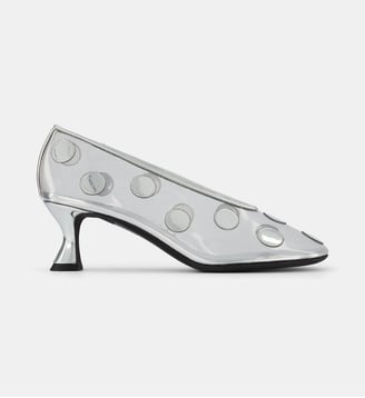 Escarpins à bout rond Duck Pump - Moschino - Transparent et aluminium