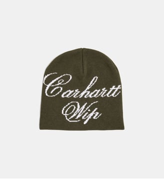 Bonnet beanie Travon  - Carhartt WIP - Kaki et blanc
