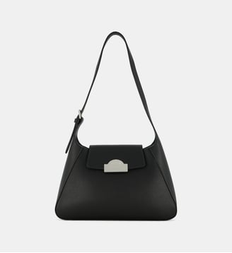 Sac à main K/Rue St Guillaume plaque métallique - Karl Lagerfeld - Noir