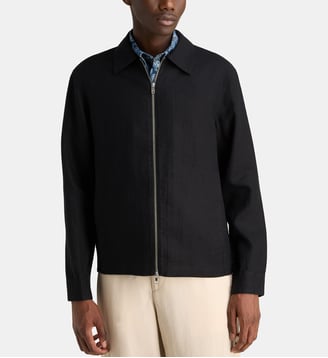 Surchemise Alban 1454 en lin - NN07 - Noir
