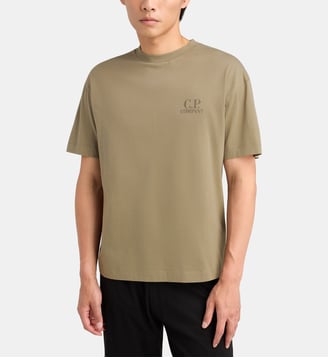 T-shirt droit coton - C.P. Company - Vert kaki
