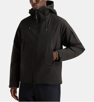 Veste droite à capuche Primaloft® Silver - C.P. Company - Noir
