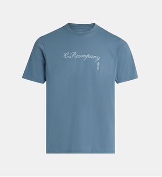 T-shirt droit coton - C.P. Company - Bleu orion