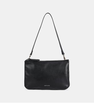 Sac pochette Billy en cuir bandoulières - Nat & Nin - Noir