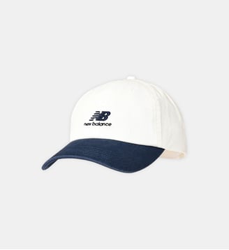 Casquette droite signature en coton - New Balance - Blanc et bleu