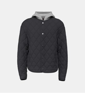 Veste droite fermeture boutonnée - Guess Jeans - Noir