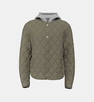 Veste droite fermeture boutonnée - Guess Jeans - Vert