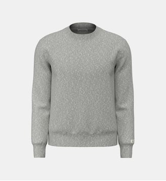 Pull droit en coton - Guess Jeans - Gris