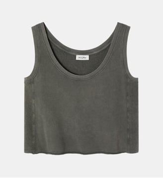 Débardeur droit en coton - American Vintage - Kaki