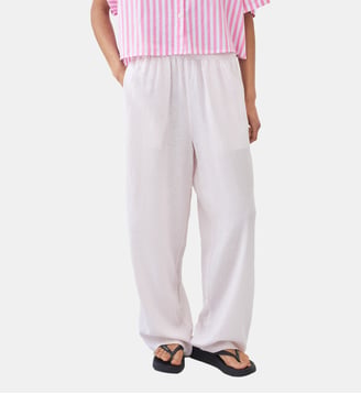 Pantalon rayé - American Vintage - Rose