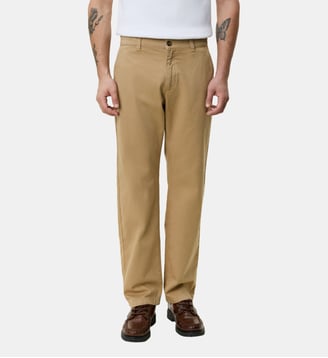 Pantalon chino droit coton - Les Deux - Beige foncé
