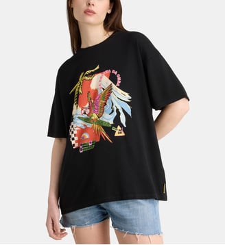 T-shirt Wave Crest Heritage coton  - Rip Curl - Black