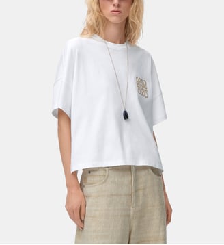 T-shirt droit signature - Loewe - Blanc