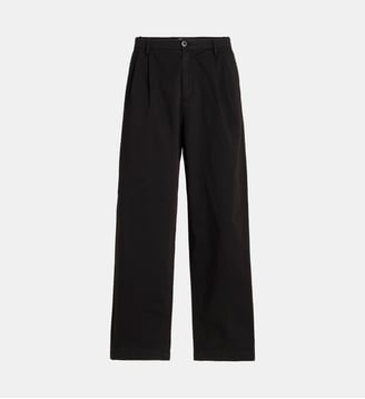 Pantalon Boxy Pleats en gabardine - C.P. Company - Noir
